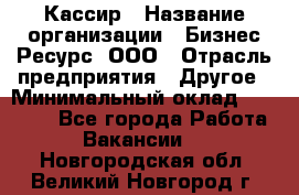 Кассир › Название организации ­ Бизнес Ресурс, ООО › Отрасль предприятия ­ Другое › Минимальный оклад ­ 30 000 - Все города Работа » Вакансии   . Новгородская обл.,Великий Новгород г.